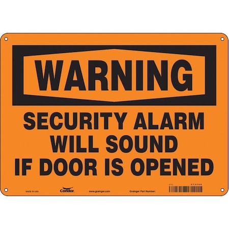 Safety Sign, 10 in Height, 14 in Width, Polyethylene, Horizontal Rectangle, English, 473F68 MPN:473F68
