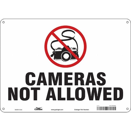 Safety Sign, 10 in Height, 14 in Width, Polyethylene, Horizontal Rectangle, English, 473F92 MPN:473F92