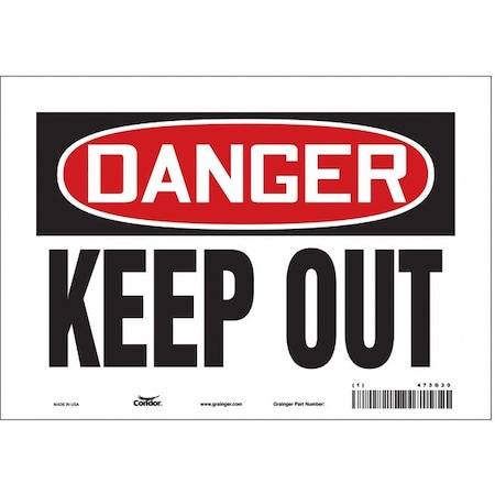 Safety Sign, 7 in Height, 10 in Width, Vinyl, Vertical Rectangle, English, 473G20 MPN:473G20