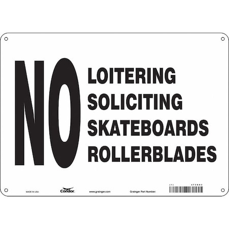 Safety Sign, 10 in Height, 14 in Width, Aluminum, Horizontal Rectangle, English, 473G93 MPN:473G93