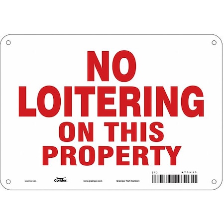 Safety Sign, 7 in Height, 10 in Width, Polyethylene, Vertical Rectangle, English, 473H13 MPN:473H13