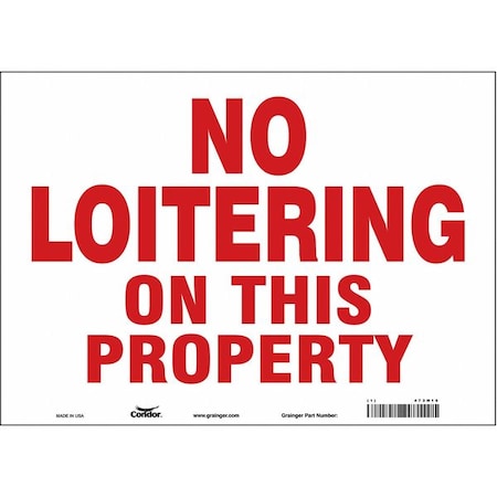 Safety Sign, 10 in Height, 14 in Width, Vinyl, Horizontal Rectangle, English, 473H16 MPN:473H16