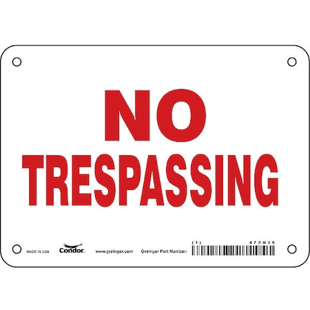Safety Sign, 7 in Height, 10 in Width, Aluminum, Vertical Rectangle, English, 473H36 MPN:473H36