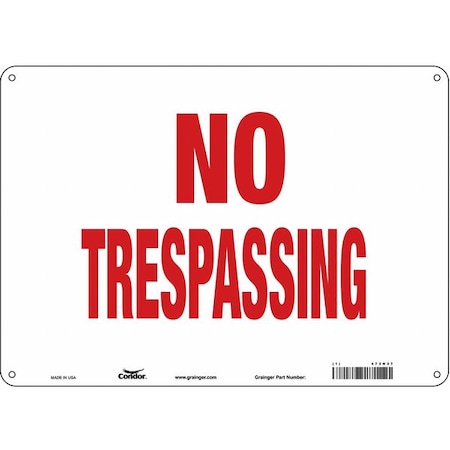 Safety Sign, 10 in Height, 14 in Width, Aluminum, Horizontal Rectangle, English, 473H37 MPN:473H37