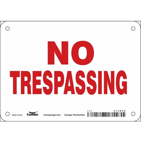 Safety Sign, 7 in Height, 10 in Width, Polyethylene, Vertical Rectangle, English, 473H40 MPN:473H40