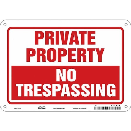 Safety Sign, 7 in Height, 10 in Width, Polyethylene, Vertical Rectangle, English, 473H54 MPN:473H54