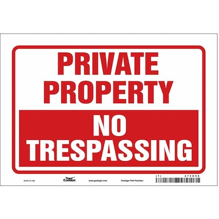 Safety Sign, 7 in Height, 10 in Width, Vinyl, Vertical Rectangle, English, 473H56 MPN:473H56