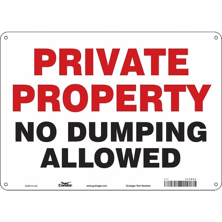 Safety Sign, 10 in Height, 14 in Width, Aluminum, Horizontal Rectangle, English, 473K02 MPN:473K02
