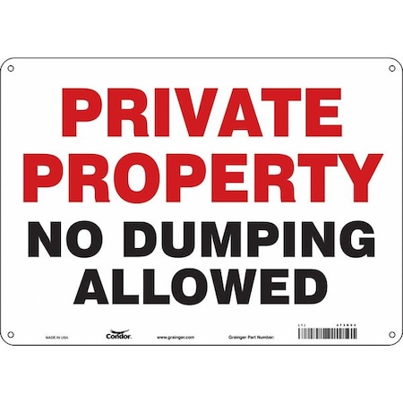 Safety Sign, 10 in Height, 14 in Width, Polyethylene, Horizontal Rectangle, English, 473K04 MPN:473K04
