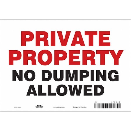 Safety Sign, 7 in Height, 10 in Width, Vinyl, Vertical Rectangle, English, 473K05 MPN:473K05