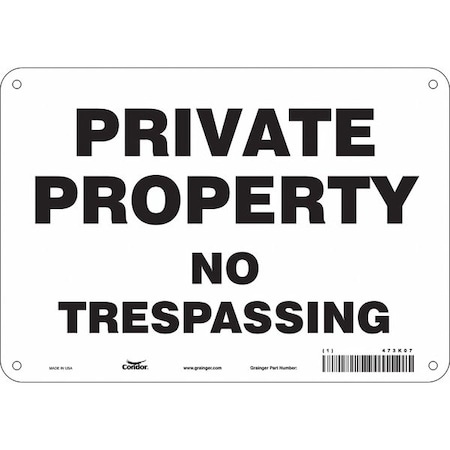 Safety Sign, 7 in Height, 10 in Width, Aluminum, Vertical Rectangle, English, 473K07 MPN:473K07