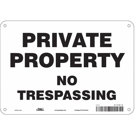 Safety Sign, 7 in Height, 10 in Width, Polyethylene, Vertical Rectangle, English, 473K15 MPN:473K15