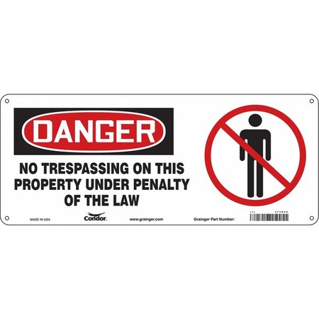 Safety Sign, 7 in H, 17 in W, Polyethylene, Vertical Rectangle, English, 473K58 MPN:473K58