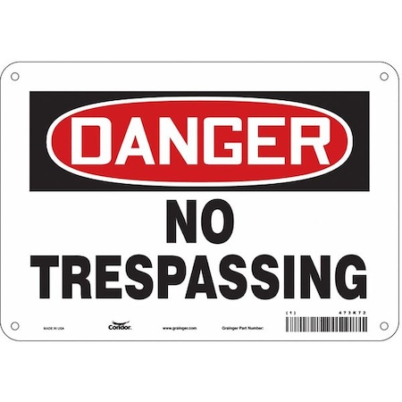 Safety Sign, 7 in Height, 10 in Width, Aluminum, Vertical Rectangle, English, 473K72 MPN:473K72