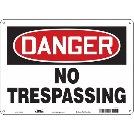 Safety Sign, 10 in Height, 14 in Width, Aluminum, Horizontal Rectangle, English, 473K73 MPN:473K73
