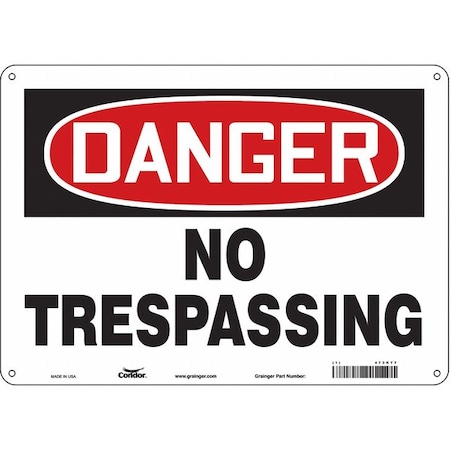 Safety Sign, 10 in Height, 14 in Width, Polyethylene, Horizontal Rectangle, English, 473K77 MPN:473K77