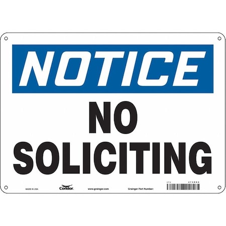 Safety Sign, 10 in Height, 14 in Width, Aluminum, Horizontal Rectangle, English, 473K94 MPN:473K94