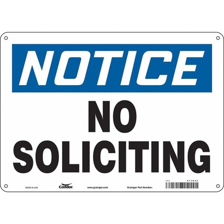 Safety Sign, 10 in Height, 14 in Width, Polyethylene, Horizontal Rectangle, English, 473K96 MPN:473K96