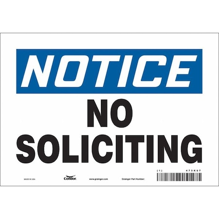 Safety Sign, 7 in Height, 10 in Width, Vinyl, Vertical Rectangle, English, 473K97 MPN:473K97