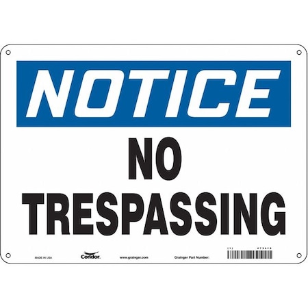 Safety Sign, 10 in Height, 14 in Width, Aluminum, Horizontal Rectangle, English, 473L18 MPN:473L18
