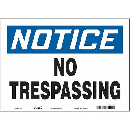 Safety Sign, 10 in Height, 14 in Width, Vinyl, Horizontal Rectangle, English, 473L27 MPN:473L27