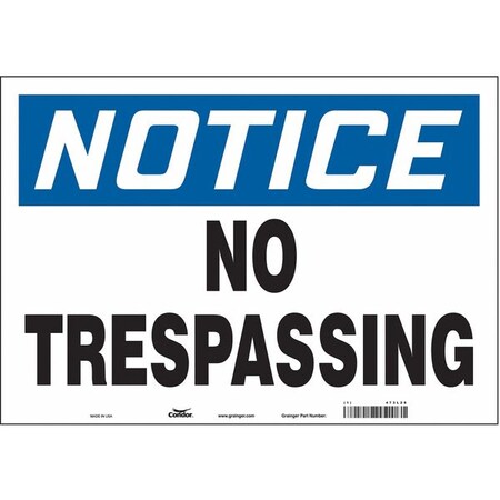 Safety Sign, 14 in H, 20 in W, Vinyl, Horizontal Rectangle, English, 473L28 MPN:473L28