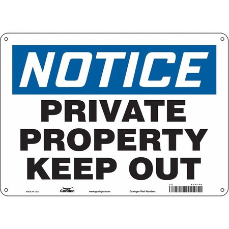 Safety Sign, 10 in Height, 14 in Width, Aluminum, Horizontal Rectangle, English, 473L48 MPN:473L48