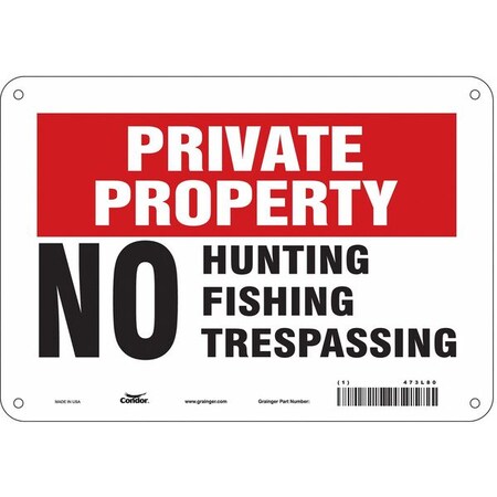 Safety Sign, 7 in Height, 10 in Width, Aluminum, Vertical Rectangle, English, 473L80 MPN:473L80