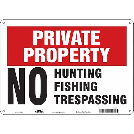 Safety Sign, 10 in Height, 14 in Width, Aluminum, Horizontal Rectangle, English, 473L81 MPN:473L81