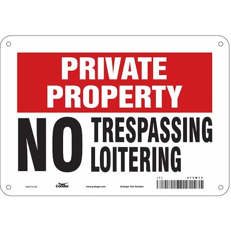 Safety Sign, 7 in Height, 10 in Width, Polyethylene, Vertical Rectangle, English, 473M13 MPN:473M13