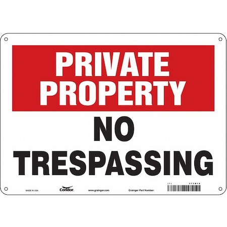 Safety Sign, 10 in Height, 14 in Width, Aluminum, Horizontal Rectangle, English, 473M18 MPN:473M18