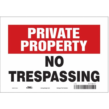 Safety Sign, 7 in Height, 10 in Width, Vinyl, Vertical Rectangle, English, 473M21 MPN:473M21