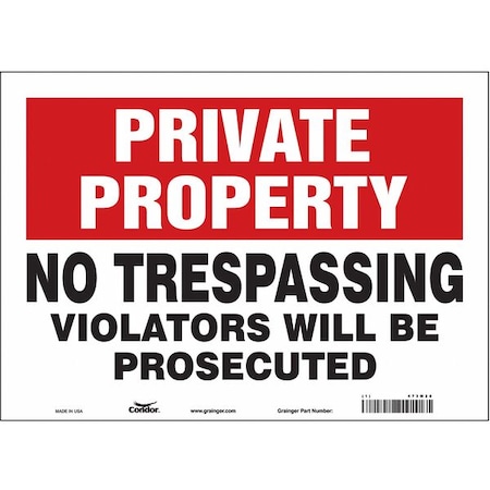 Safety Sign, 10 in Height, 14 in Width, Vinyl, Horizontal Rectangle, English, 473M28 MPN:473M28