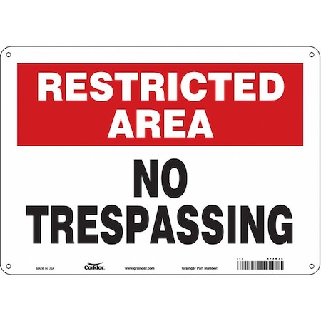 Safety Sign, 10 in Height, 14 in Width, Polyethylene, Horizontal Rectangle, English, 473M38 MPN:473M38