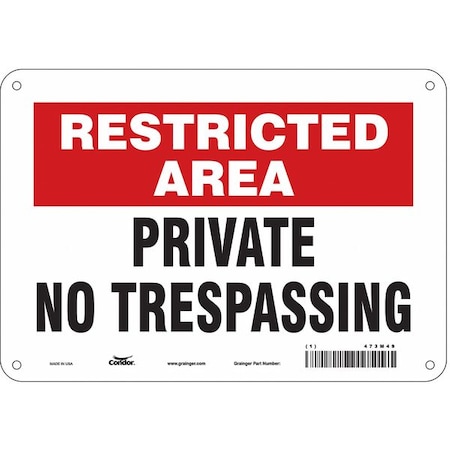 Safety Sign, 7 in Height, 10 in Width, Polyethylene, Vertical Rectangle, English, 473M49 MPN:473M49