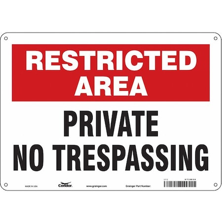 Safety Sign, 10 in Height, 14 in Width, Polyethylene, Horizontal Rectangle, English, 473M50 MPN:473M50