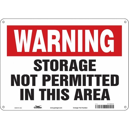Safety Sign, 10 in Height, 14 in Width, Aluminum, Horizontal Rectangle, English, 473M60 MPN:473M60