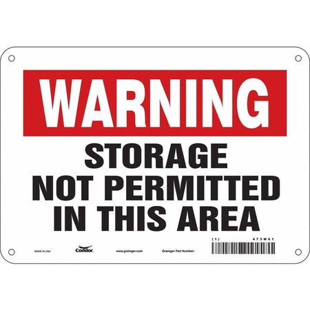 Safety Sign, 7 in Height, 10 in Width, Polyethylene, Vertical Rectangle, English, 473M61 MPN:473M61