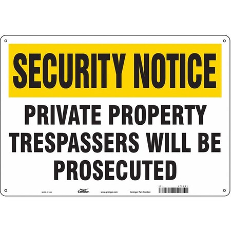 Safety Sign, 14 in H, 20 in W, Aluminum, Horizontal Rectangle, English, 473N01 MPN:473N01