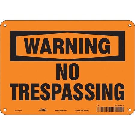 Safety Sign, 7 in Height, 10 in Width, Polyethylene, Vertical Rectangle, English, 473N11 MPN:473N11