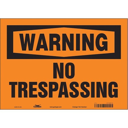 Safety Sign, 10 in Height, 14 in Width, Vinyl, Horizontal Rectangle, English, 473N14 MPN:473N14