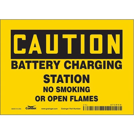 No Smoking Sign, 5 in H, 7 in W, Vinyl, Horizontal Rectangle, English, 473P59 MPN:473P59