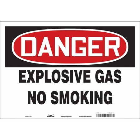 No Smoking Sign, 14 in H, 20 in W, Vinyl, Horizontal Rectangle, English, 473P99 MPN:473P99