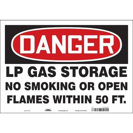 No Smoking Sign, 14 in H, 20 in W, Vinyl, Horizontal Rectangle, English, 473R62 MPN:473R62