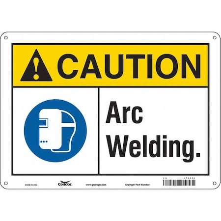 Safety Sign, 10 in Height, 14 in Width, Polyethylene, Horizontal Rectangle, English, 473V94 MPN:473V94