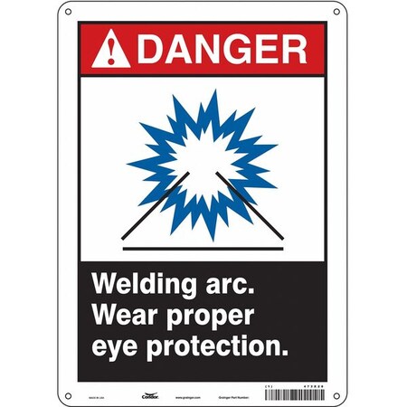 Safety Sign, 14 in Height, 10 in Width, Aluminum, Vertical Rectangle, English, 473X28 MPN:473X28