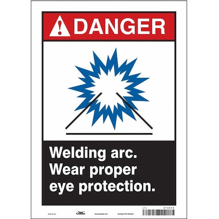 Safety Sign, 14 in Height, 10 in Width, Vinyl, Vertical Rectangle, English, 473X32 MPN:473X32
