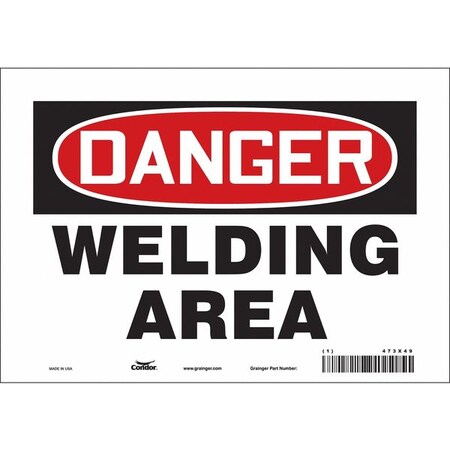 Safety Sign, 7 in Height, 10 in Width, Vinyl, Vertical Rectangle, English, 473X49 MPN:473X49