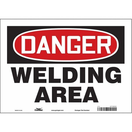 Safety Sign, 10 in Height, 14 in Width, Vinyl, Horizontal Rectangle, English, 473X50 MPN:473X50