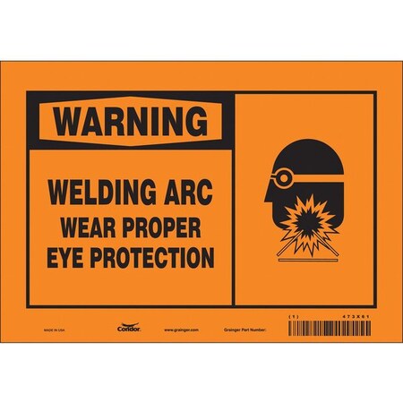 Safety Sign, 7 in Height, 10 in Width, Vinyl, Vertical Rectangle, English, 473X61 MPN:473X61